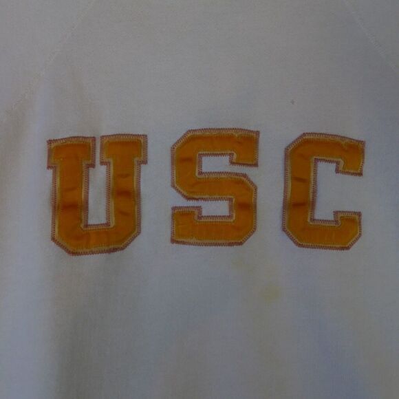 Vintage USC Trojans Sweatshirt Adult Extra Large XL White California NCAA 90s - Picture 4 of 14